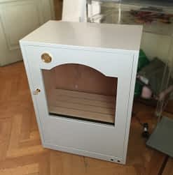 Medium white cabinet humidor model Berlin