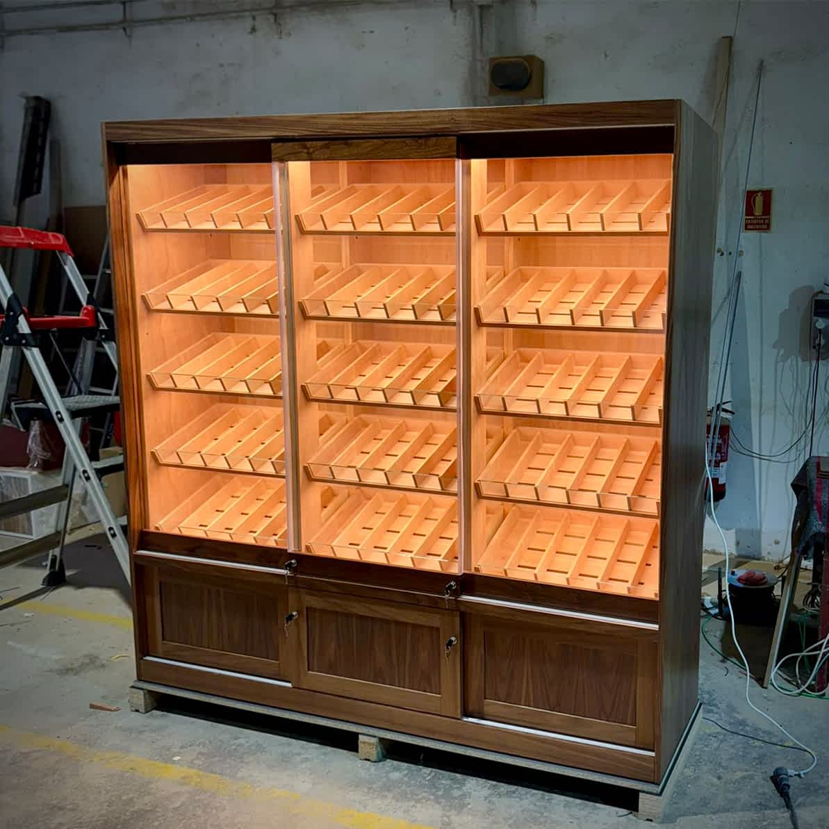 Custom walnut humidor