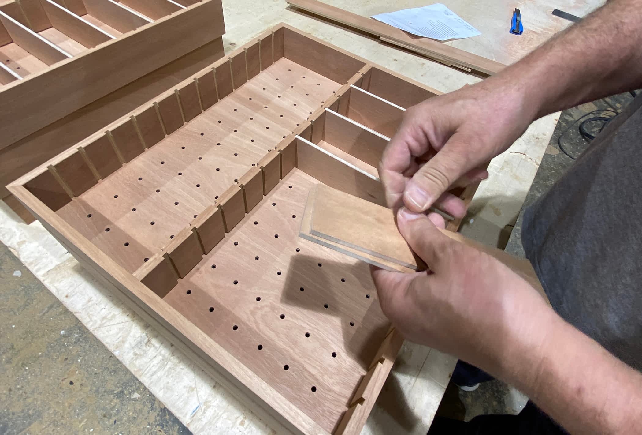 Cedar trays and shelves