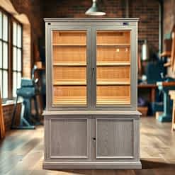 Brisa humidor with oak wood varnished finish