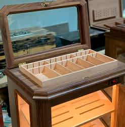 Medium cabinet humidor model Atenas open