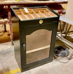 Medium black cabinet humidor model Caribe