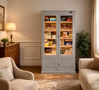 humidor premium con iluminación led