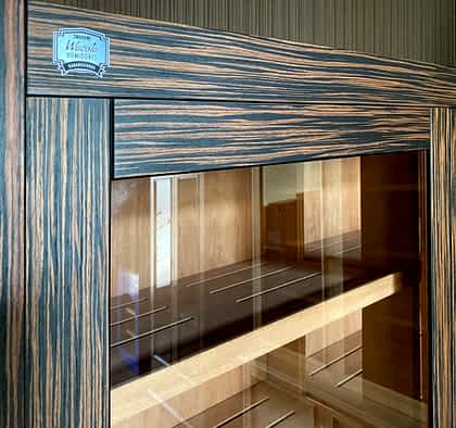 Brushed wood finish for artisan cigar humidor