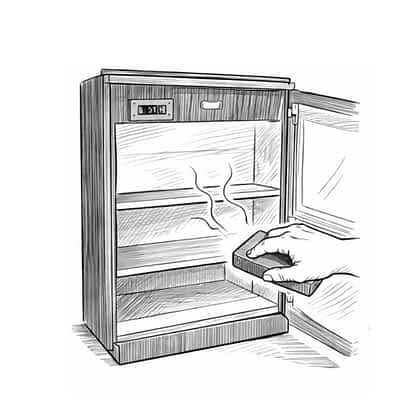 Drying and cleaning a humidor affected by mould
