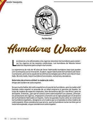 Humidores Wacota en Latino Aficionado