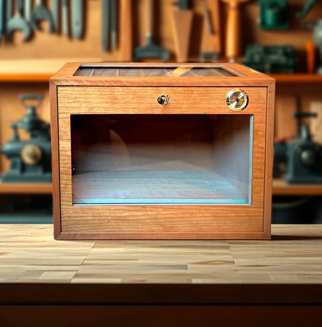 Humidor de sobremesa modelo Presidente cristal