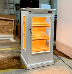 Humidor mediano modelo Carrito blanco