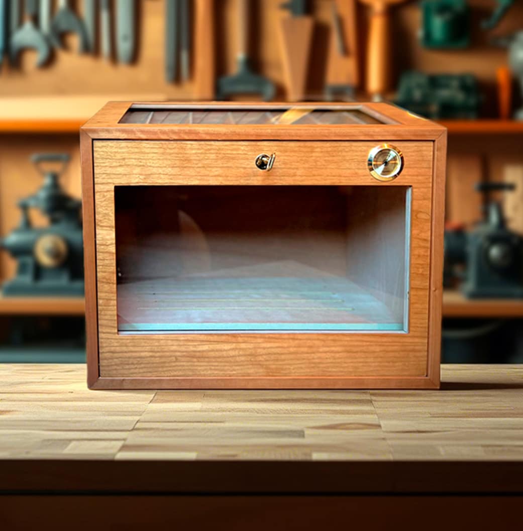 Lacquered glass Presidente tabletop humidor