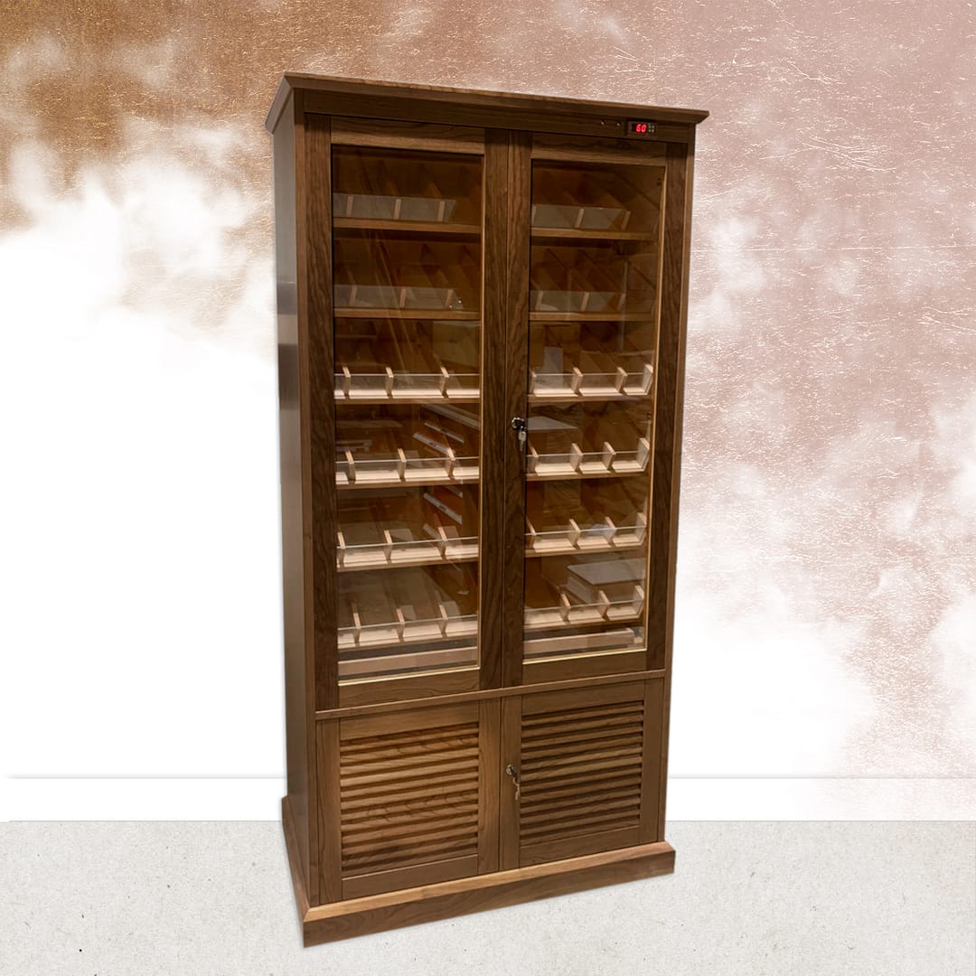 Humidor modelo Belgrado acabado en nogal