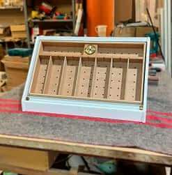 White lacquered Palmera humidors