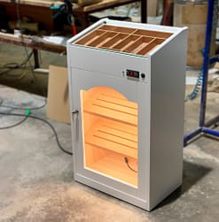 Medium white cabinet humidor model Caribe