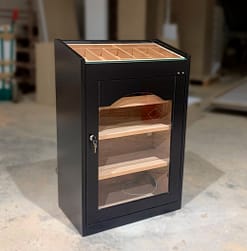 Medium black cabinet humidor model Caribe