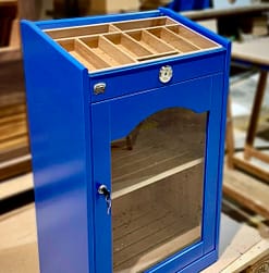 Medium blue cabinet humidor model Caribe