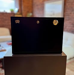 Black lacquered Presidente tabletop humidor