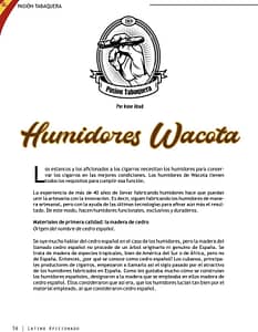 Humidores Wacota en Latino Aficionado