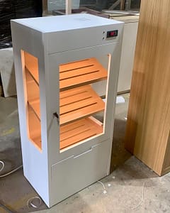 Humidor with led light and electronic humidity system